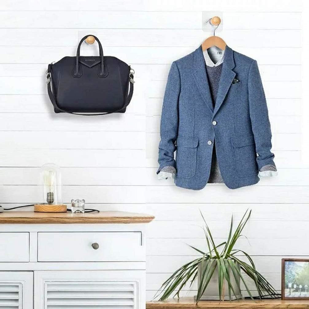 Bộ 4 Móc Gỗ Treo Đồ Dính Tường SHR-4135