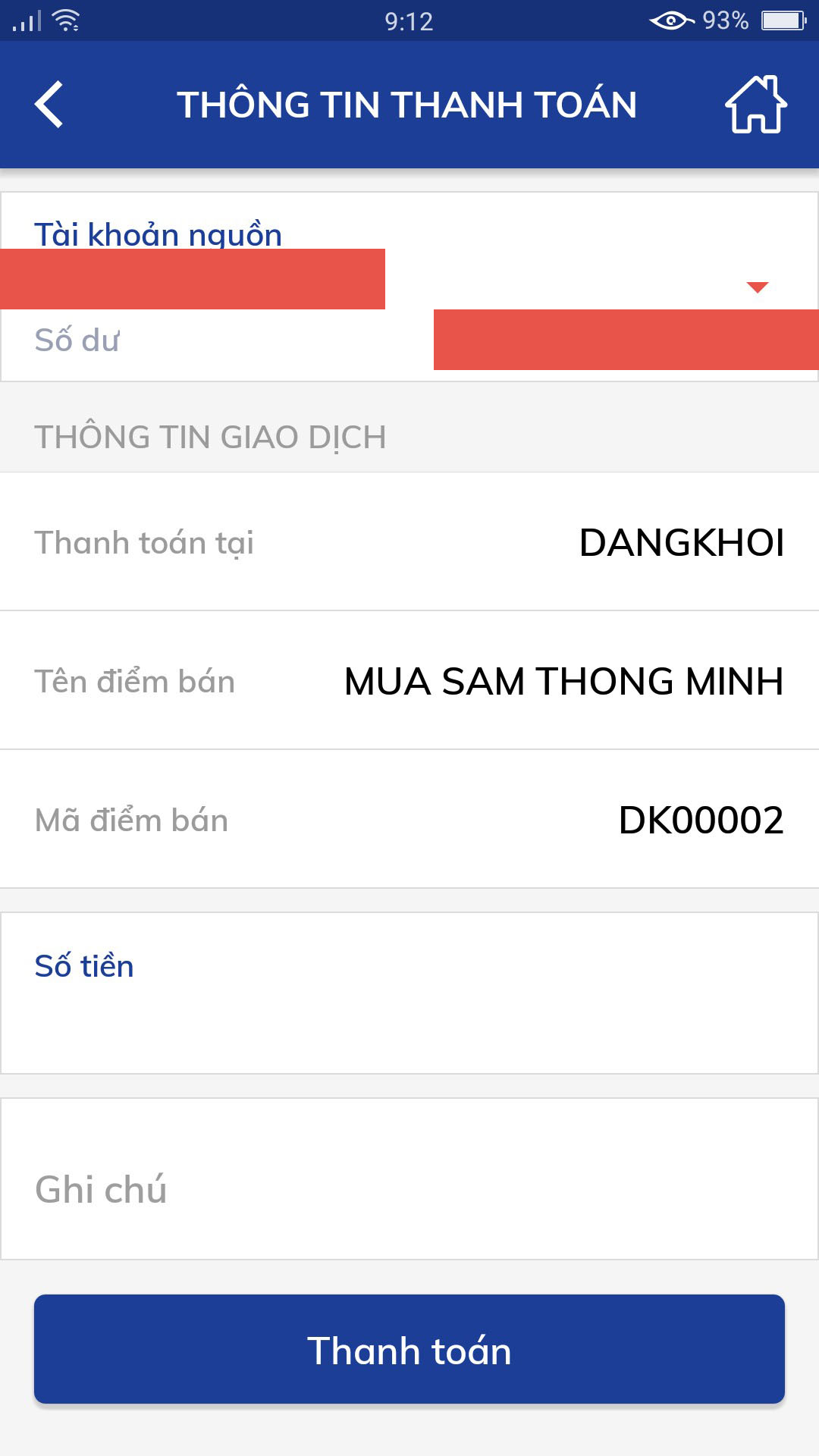 Các bước thanh toán bằng QR Pay (Qr Code) trên ứng dụng Mobile Banking