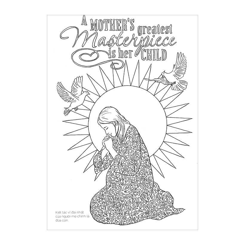 Sách Tô Màu dành cho người lớn - Ngày Ta Gặp Con