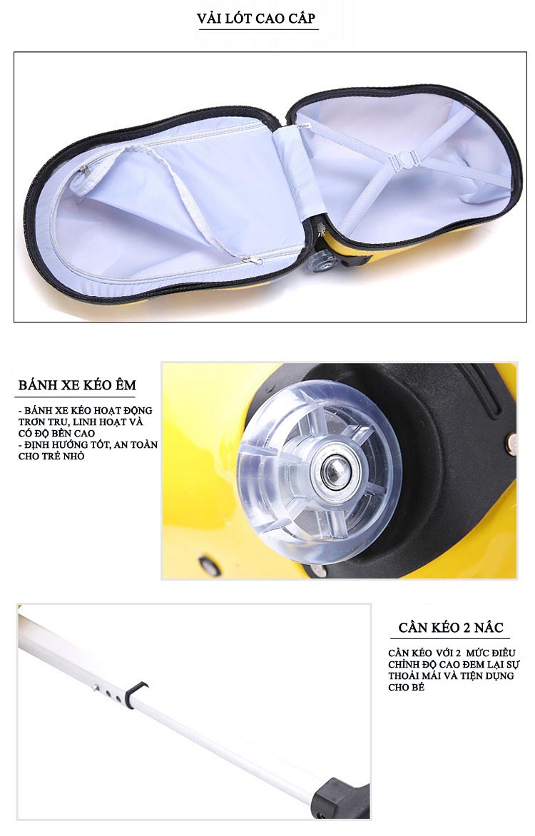 Vali nhựa kéo 17inch Cuties Con ong vàng