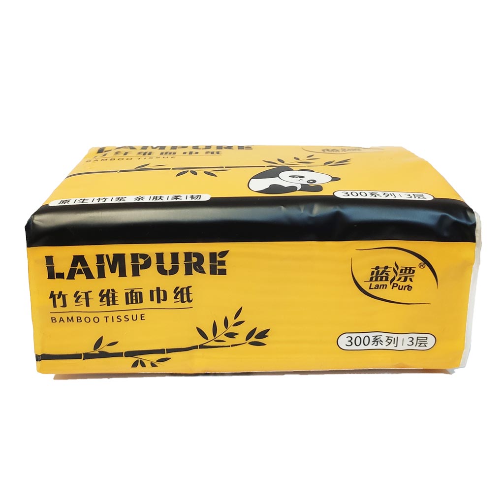 Giấy ăn Gấu trúc 3 lớp Lampure cao cấp siêu mềm siêu dai - Thùng 30 bịch, mỗi bịch 270 tờ