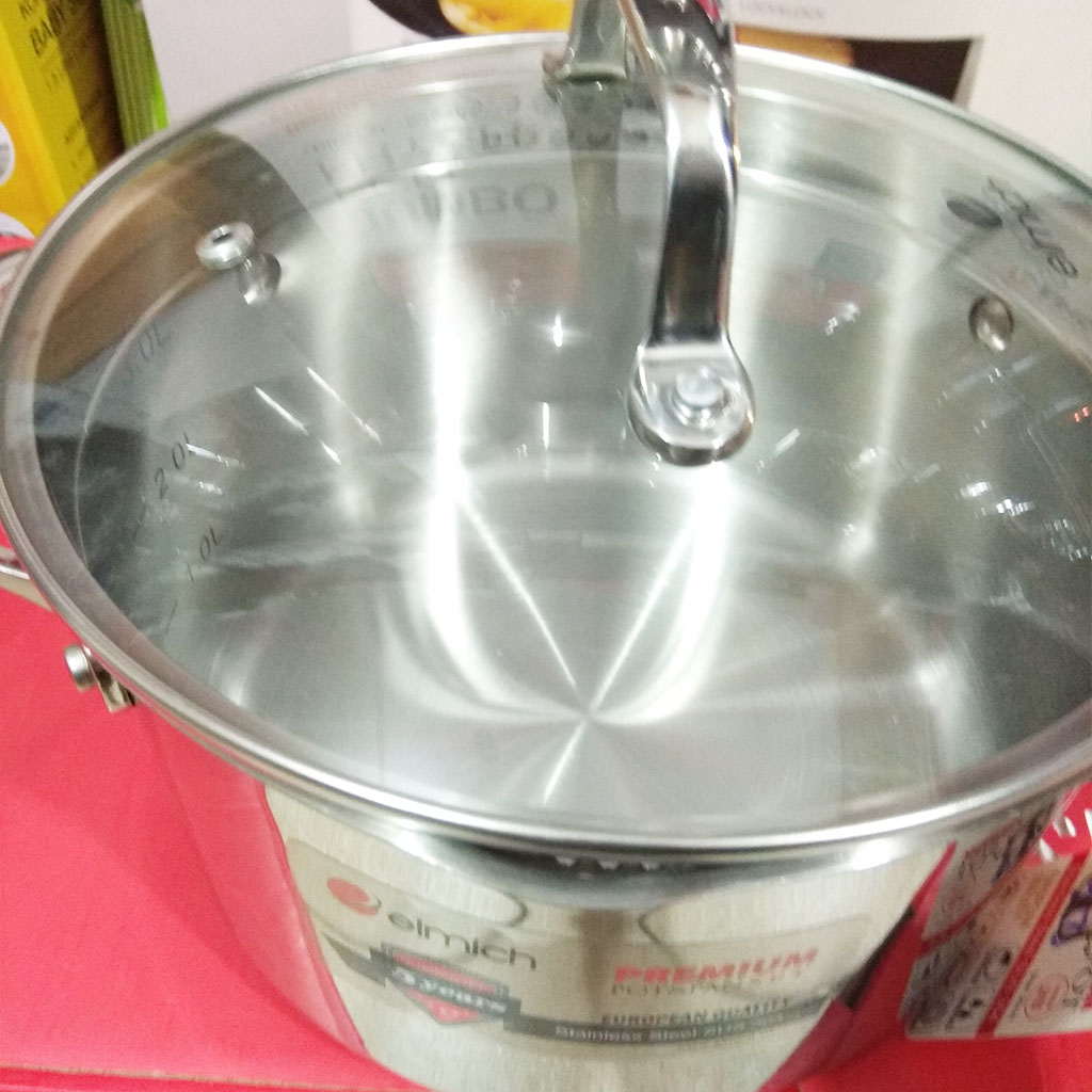 Nồi Inox 304 Elmich Premium 20cm vung kính hàng nhập khẩu chính hãng, bảo hành 5 năm