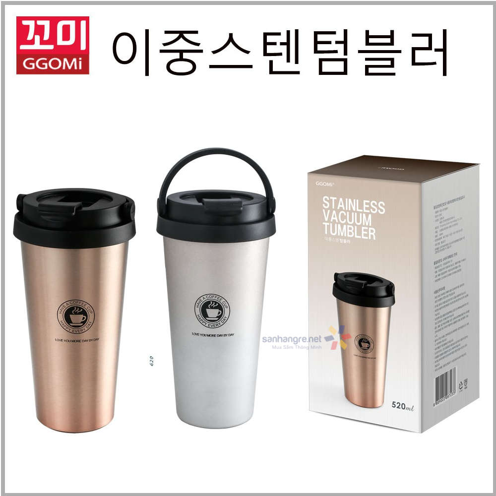 Ly giữ nhiệt Inox 304 GGOMI Hàn Quốc Clip Tumbler GG735 dung tích 520ml