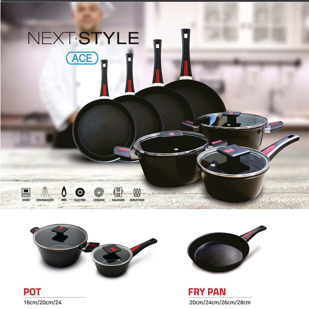 Bộ Nồi Chảo Chống Dính Ceramic Đáy Từ Hợp Kim Nhôm Kimscook Paella KCP-4 Xuất Khẩu Pháp