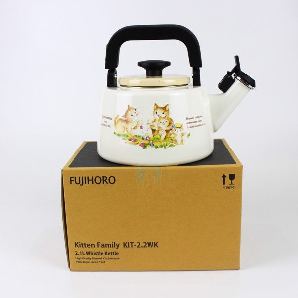 Bộ 3 Nồi Thép Nippon Tráng Men Cao Cấp Hoa Văn Con Mèo Fujihoro Nhật Bản KIT-330