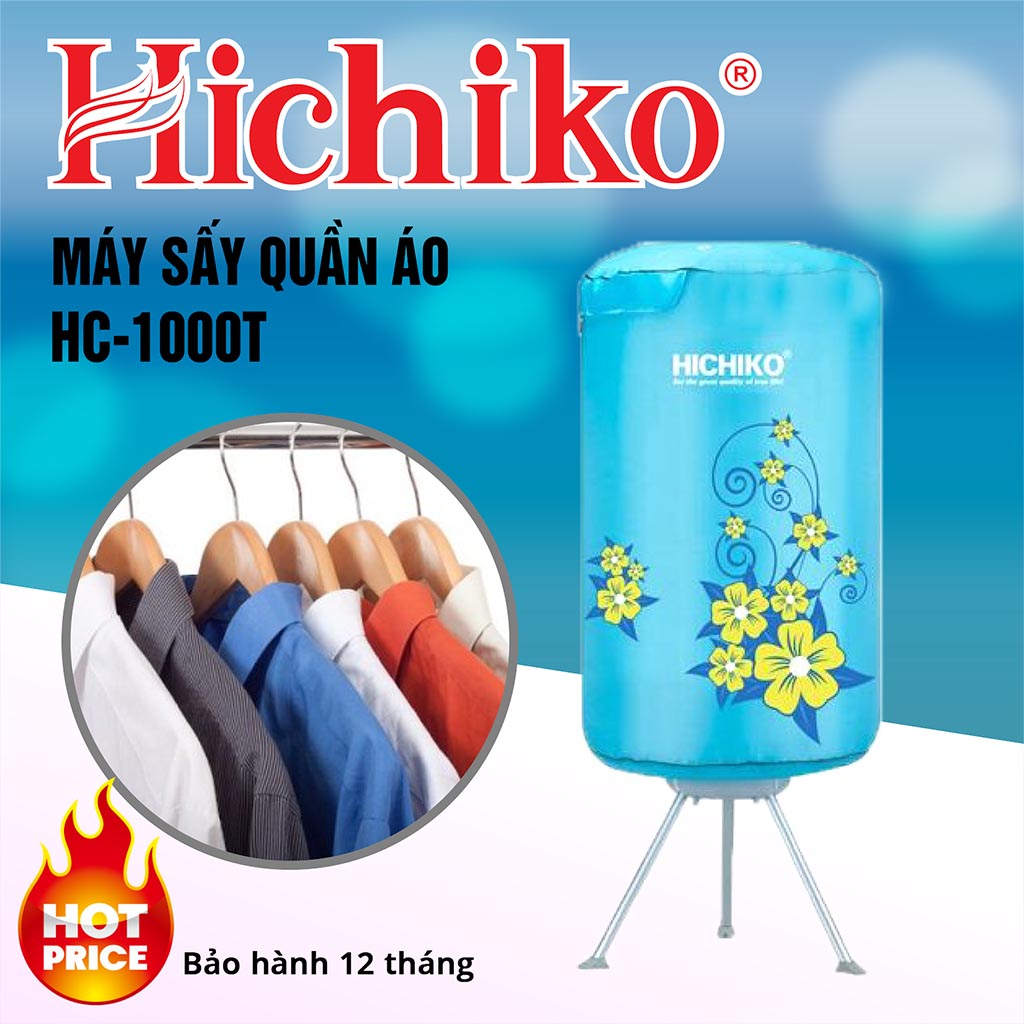 Máy sấy quần áo diệt khuẩn chống mốc Hichiko HC-1000T bảo hành 18 tháng