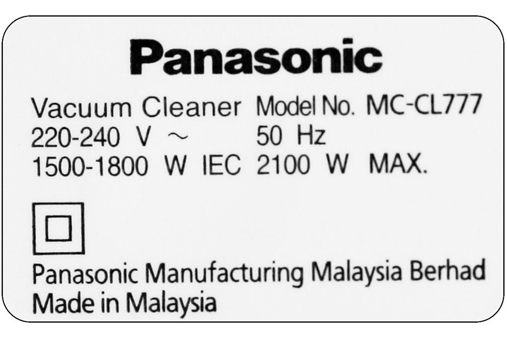 Máy hút bụi Panasonic MC-CL777HN49 công suất 2100W sản xuất Malaysia - Hàng chính hãng bảo hành 12 tháng 