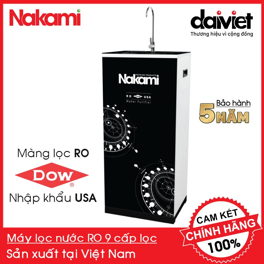 Máy lọc nước RO Nakami NKW-00009H hàng chính hãng, bảo hành 5 năm (9 cấp)