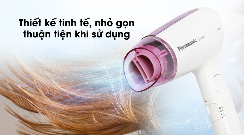 Máy sấy tóc gấp gọn Panasonic EH-ND21P645 công suất 1200W sản xuất Thái Lan - Hàng chính hãng bảo hành 12 tháng