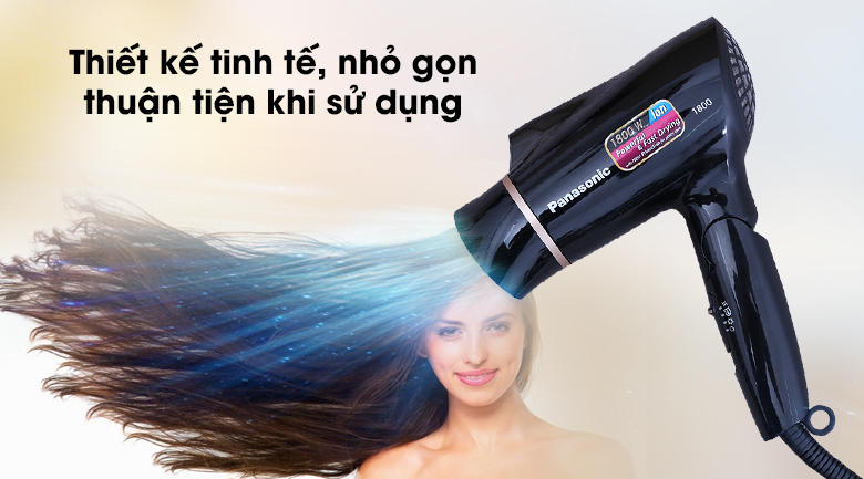 Máy sấy tóc gấp gọn Ionity Panasonic EH-NE20-K645 1800W sản xuất Thái Lan - Hàng bảo hành 12 tháng chính hãng