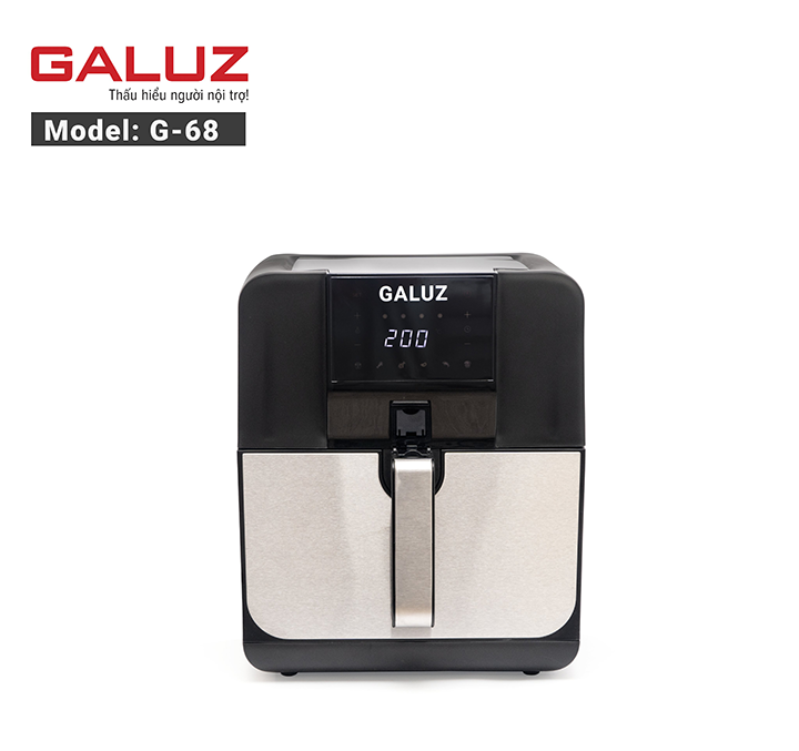 Nồi chiên không dầu điện tử 5.5L Galuz G-68 công suất 1700W bảo hành 18 tháng