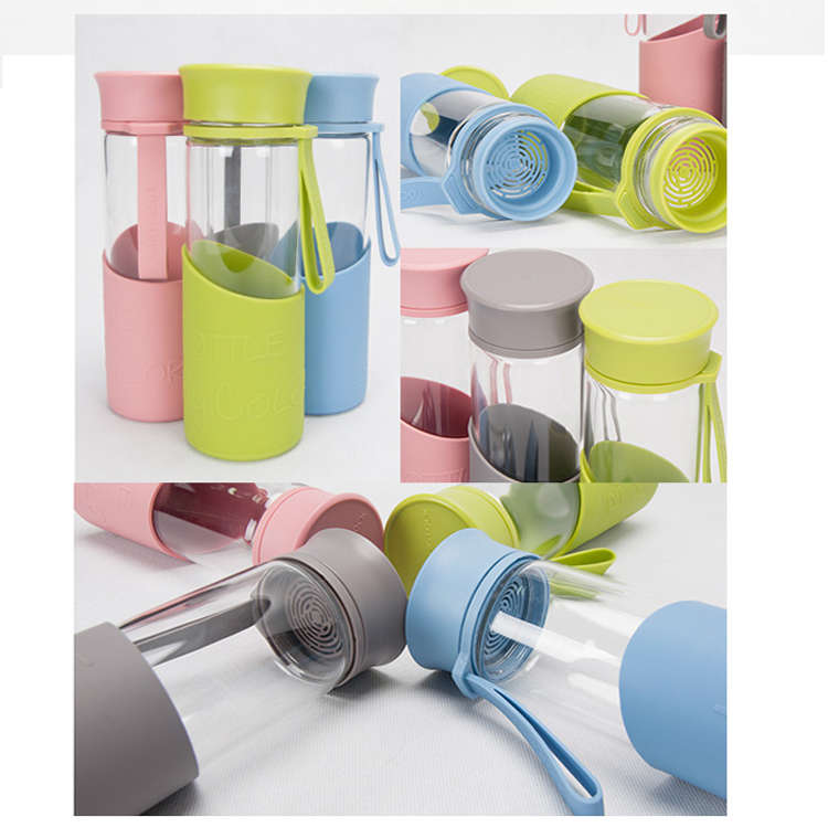 Bình Nước Thủy Tinh 500ml Chịu Nhiệt Lock&Lock LLG673BLU Màu Xanh