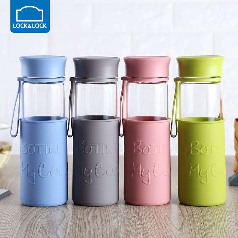 Bình Nước Thủy Tinh 500ml Chịu Nhiệt Lock&Lock LLG673BLU Màu Xanh