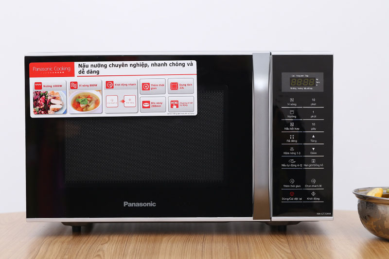 Lò vi sóng điện tử có nướng Panasonic NN-GT35HMYUE dung tích 23 lít hàng chính hãng, bảo hành 12 tháng