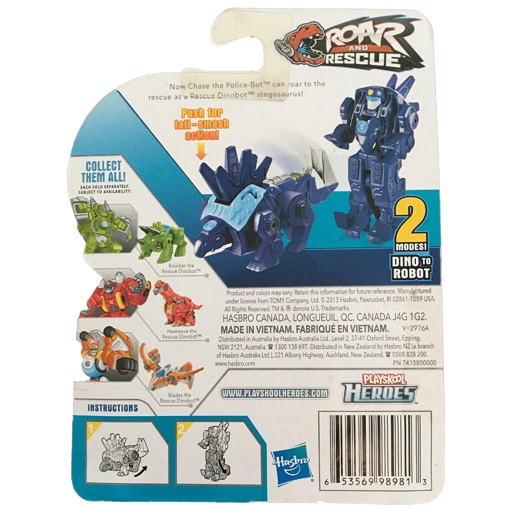 Robot Transformers Playskool Heroes Rescue Bots Chase the Rescue Dinobot (Box)