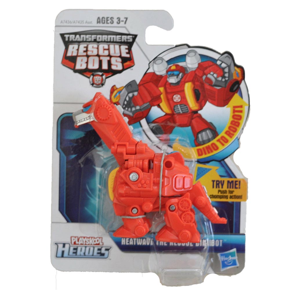 Robot Transformers Playskool Heroes Rescue Bots Heatwave the Rescue Dinobot (Box)