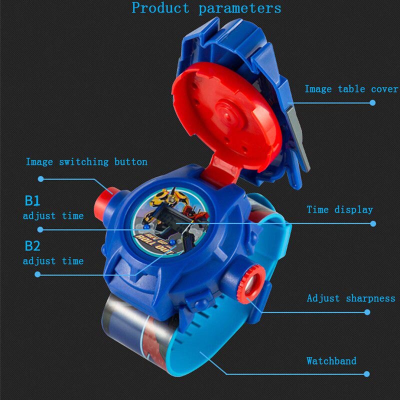 Đồng hồ điện tử chiếu 24 hình 3D Projector Watch Transformers Optimus Prime